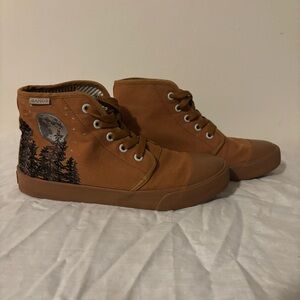BANGS Shoes Embroidered High Top Sneakers - Canvas - Size 6.5